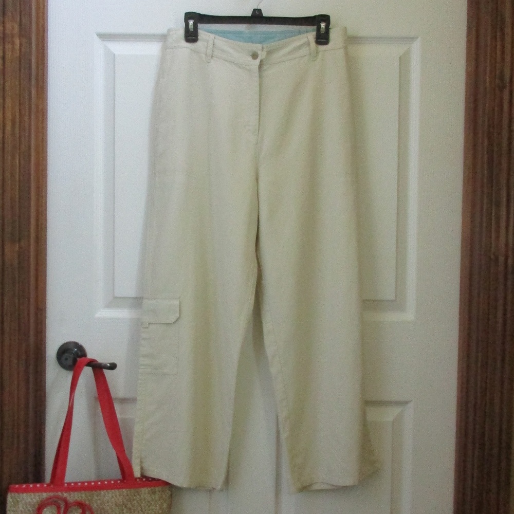 J. Jill Utility Pant in Stone Size 12 NWT